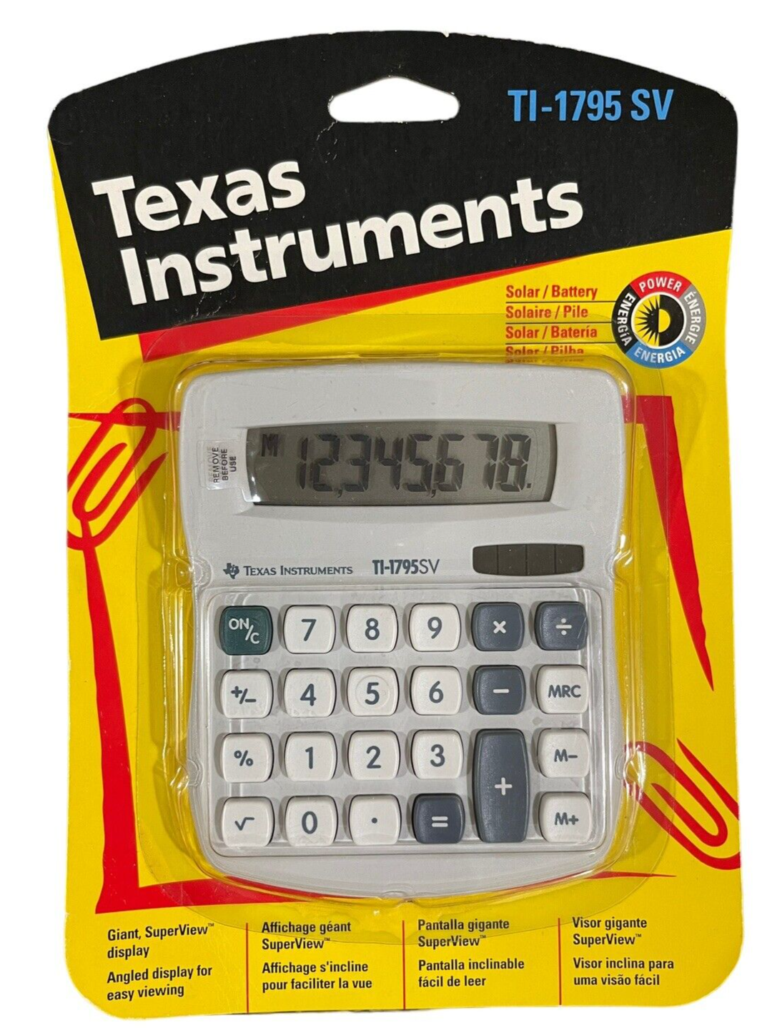 コリアグランドセール VTG Texas Instruments TI-1795SV Desktop Calculator 1998 電卓
