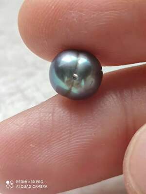 1PC Loose 7-8mm AAA baroque black south sea Pearls full hole 13# Sent at random