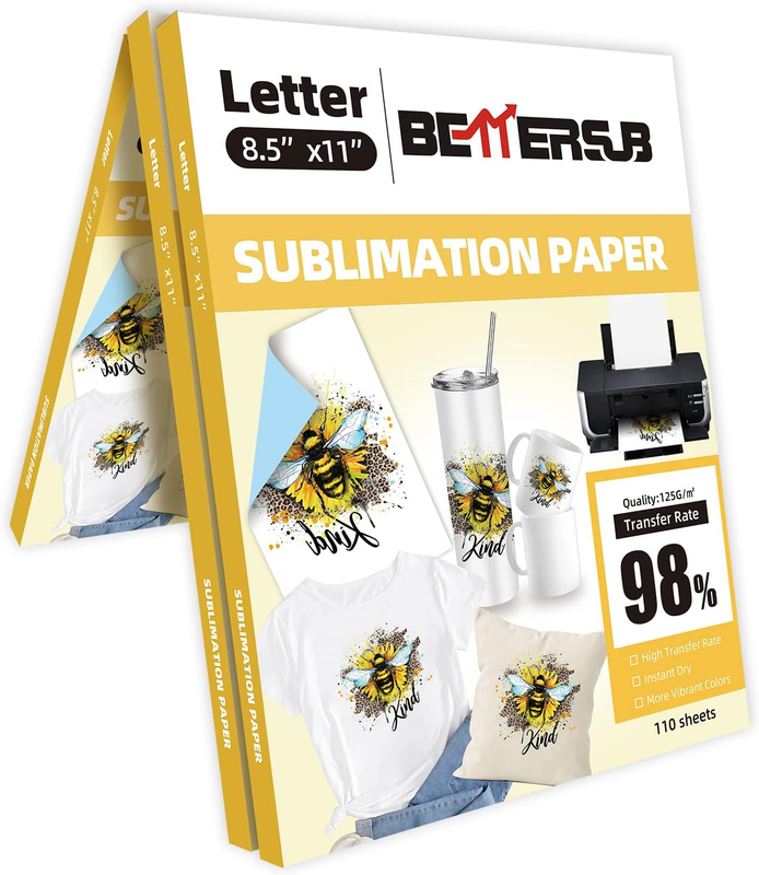 Sublimation Paper Heat Transfer Paper 110 Sheets A4 Size 8.5" x 11" for EPSON HP