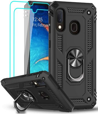 For Samsung Galaxy A30 A20 Phone Case Cover Hard+Tempered Glass Screen Protector