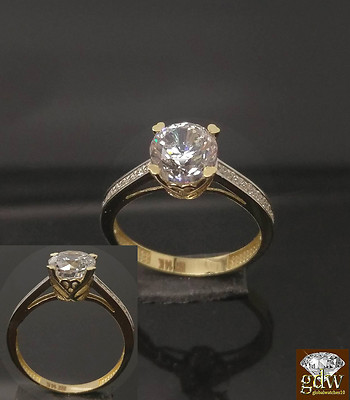 Pre-owned G&d Real 10k Yellow Gold Ladies Engagement Wedding Anniversary Ring Promise Women In F
