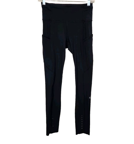 Lululemon クロップドパンツ 黒　サイズ6 Lululemon Black HIT IT Cropped Leggings T60416 Size 4 High