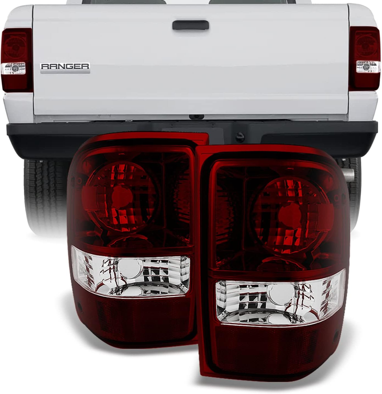 Dark Red Rear Tail Lights Brake Lamps Turn Signal For Ford Ranger Pickup Truck