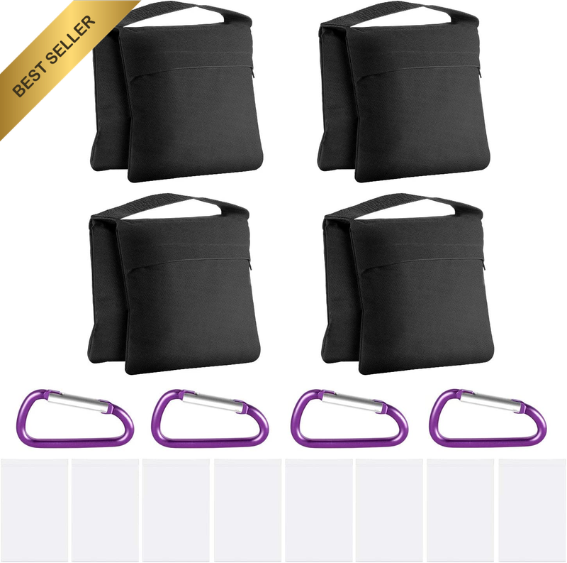 4-Pack Photography Sandbag Sand Bags Saddlebag Design 4 Weight Bags for Photo Vi