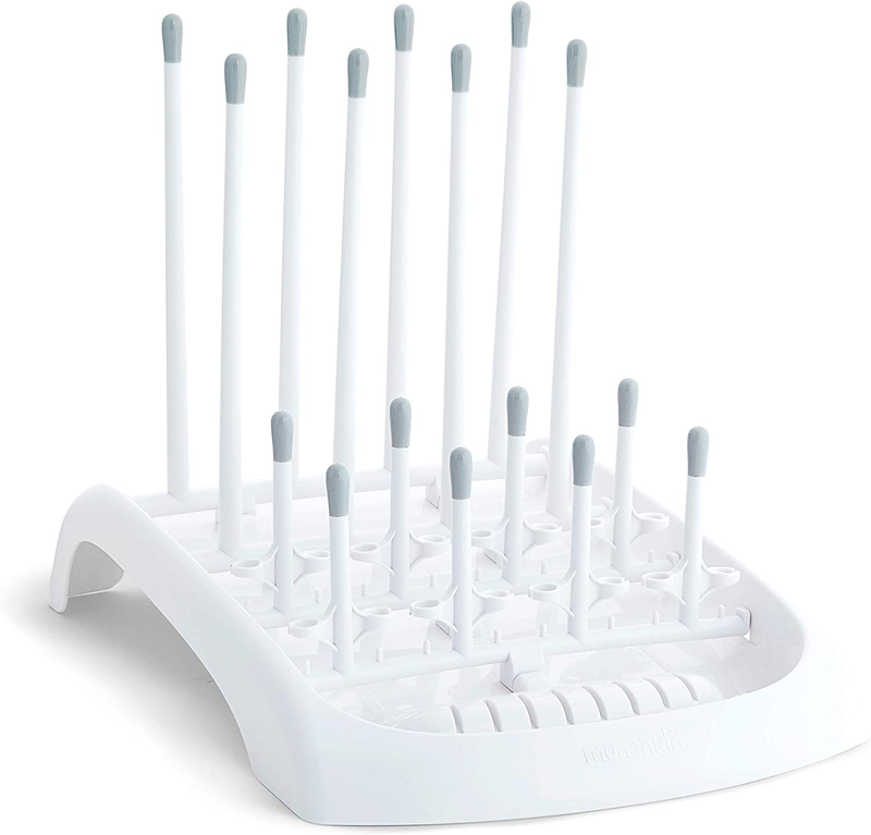 Munchkin Fold Baby Bottle Countertop Drying Rack, White
