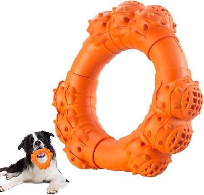 Indestructible Dog Chew Ring Toy for Aggressive Chewers - Super Chewer Dog Toy.