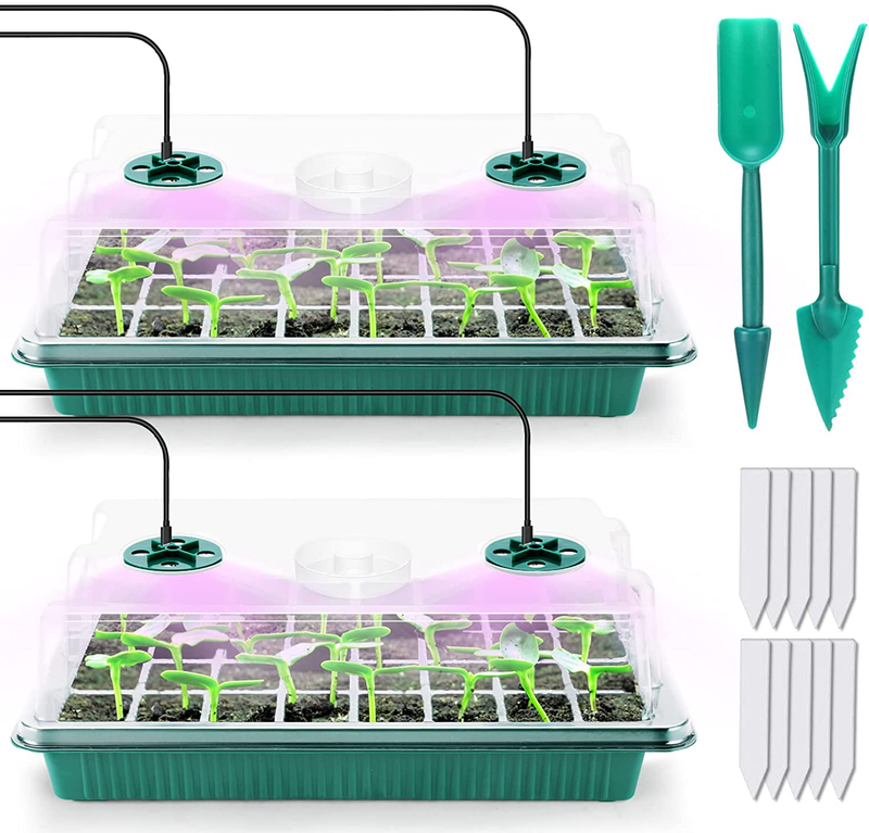Yskea Seed Starter Kit with Grow Light, 80 Cells Seed Starter Tray with Light, S