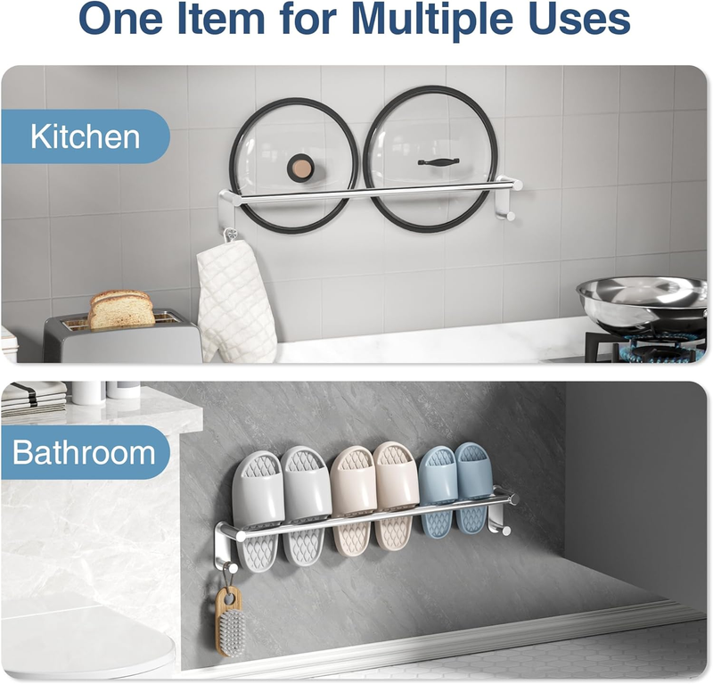 Towel Bar Adhesive Shower Holder: SUS 304 Sticky Self Adhesive Hand Towel Rack f