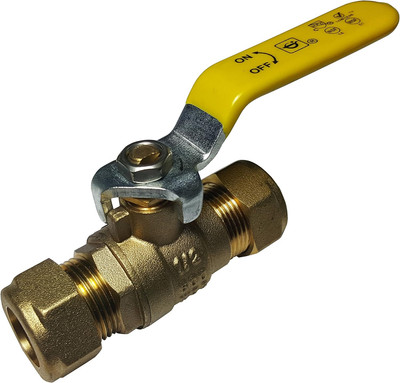 1 Piece XFITTING 1/2'' Compression Ball Valve, Full Port, Lead Free Brass, 600 W