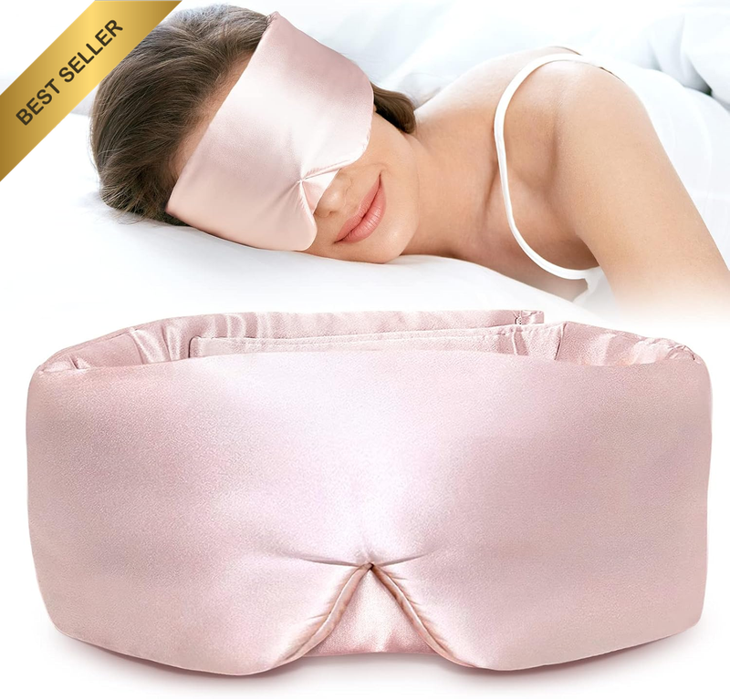 Silk Sleep Mask for Side Sleeper, Eye Mask Sleeping for Women Men