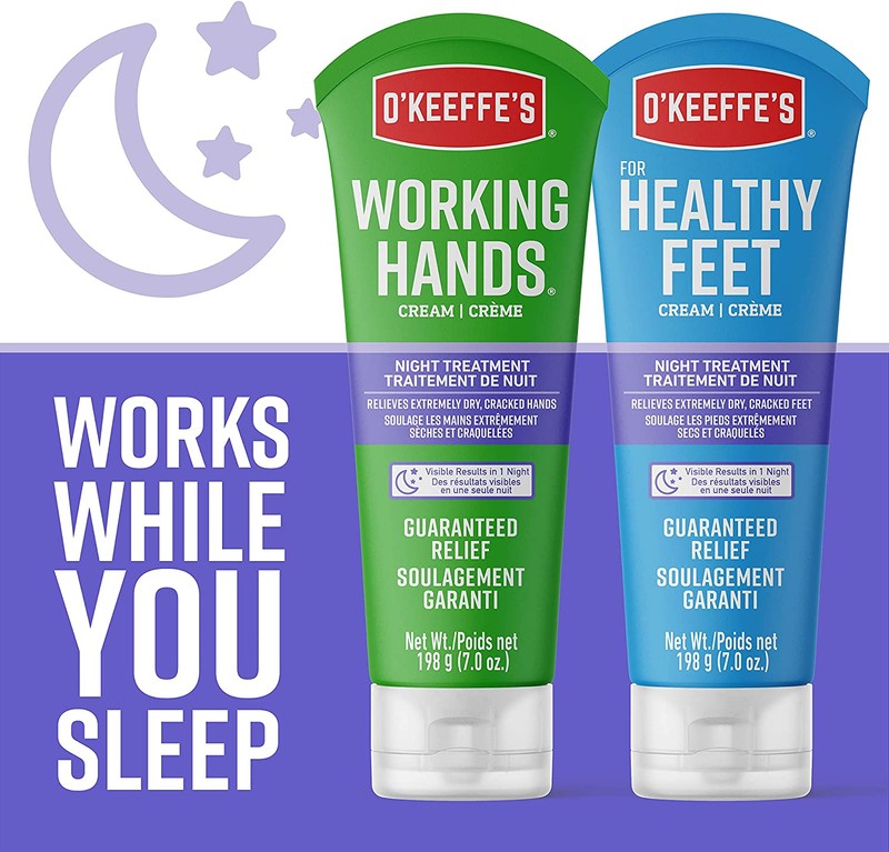 Working Hands Night Treatment Hand Cream, 7 Ounce Tube, Pack of 2