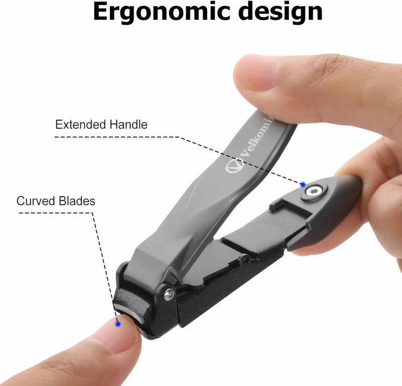 Heavy Duty Nail Clippers for Men, Self-Collecting Fingernail Toenail Clippers fo