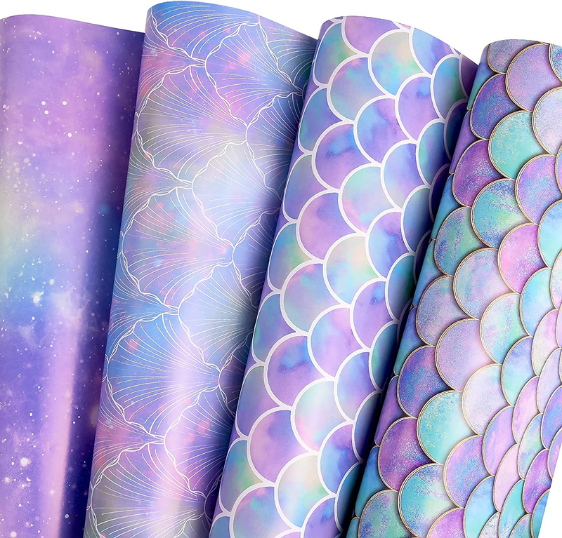Folded For Girls Kids Baby Women Mermaid Scale Scallop G