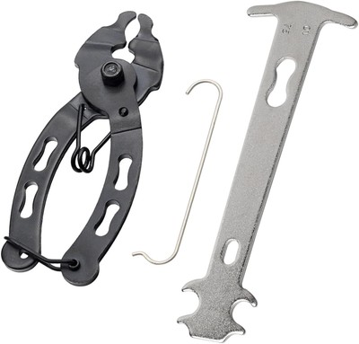 3er Set Kettenzange Fahrrad Kettenlehre Kettenschlosszange mit Kettenmesslehre
