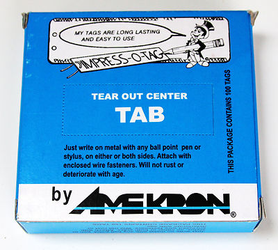  ALUMINUM IMPRESS-O-TAGS Plant label tree marker tag marking metal 100 labels