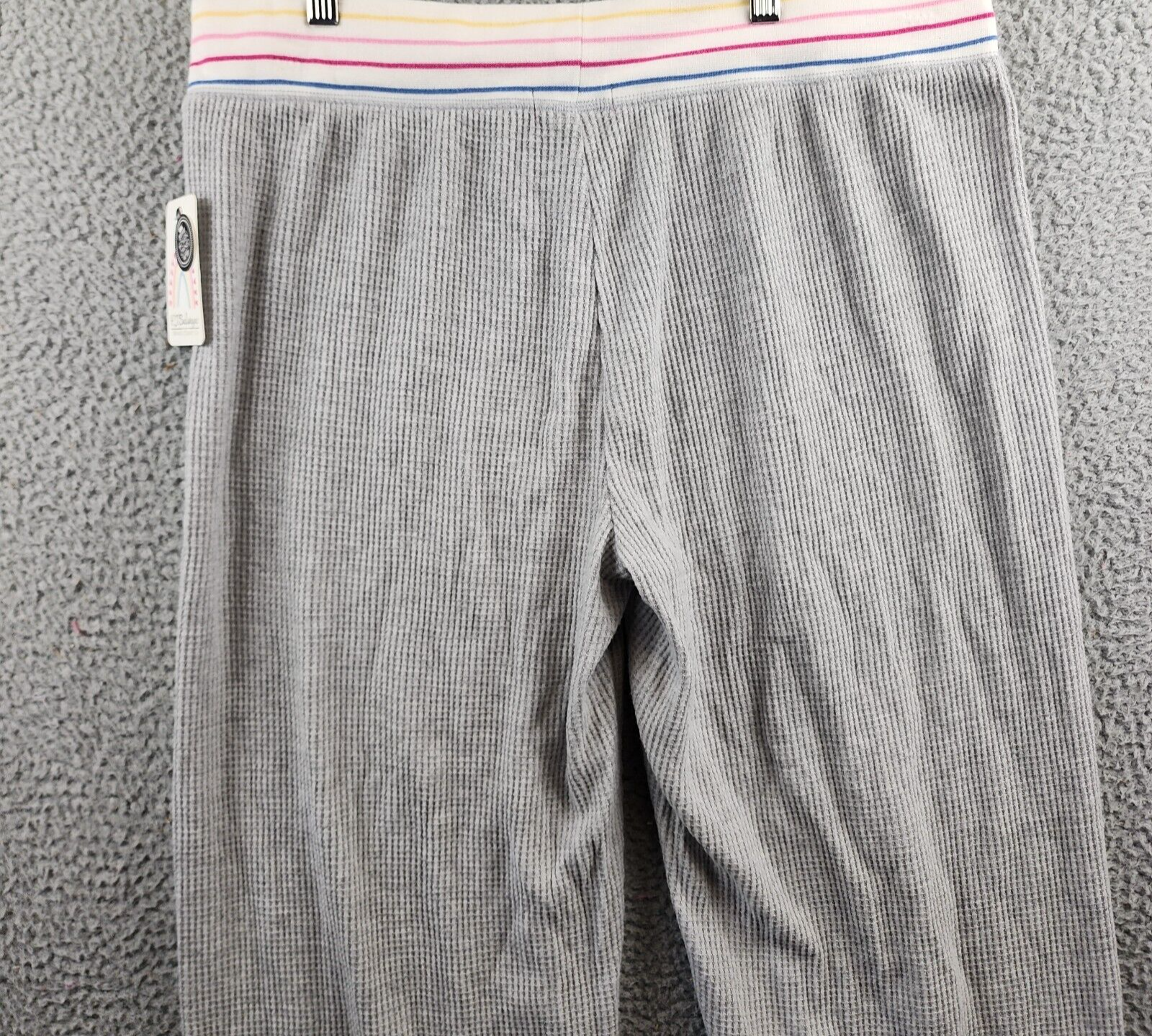 PJ Salvage Cute As A Button Pants Women's XL Gray Heather Waffle Knit Pull On - Picture 14 of 14