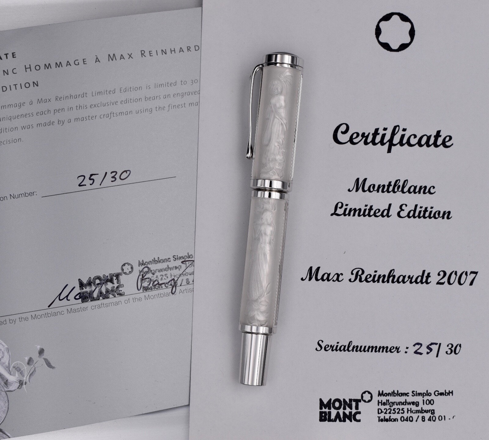 MONTBLANC 2007 Max Reinhardt White Gold Limited Edition 30