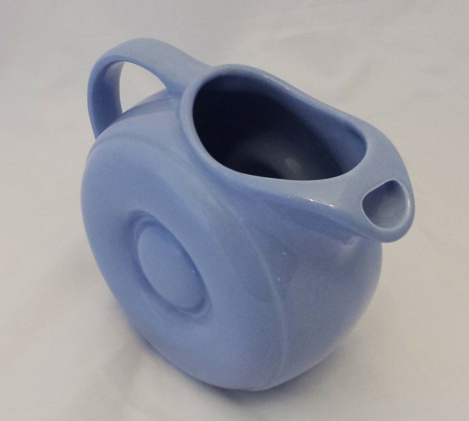 Uncommon Light Blue Hall China Donut Pitcher 2 Qt. Doughnut Jug
