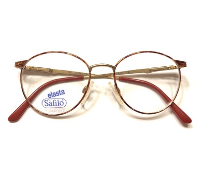 Vintage Oval 80s Safilo Kids Elasta K499 Dark PINK Gold Metal kids Eyeglasses 