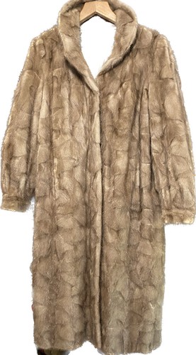 アメリヴィンテージ ECO MINK FUR COAT 1940s Brown Summer Ermine Mink Fur Vintage Full Length Coat