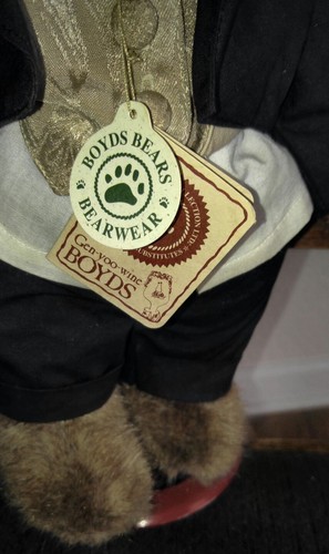 Boyds Bear TJ's Best Dressed MR. EVERLOVE 912655 Groom Bear on Stand NWT