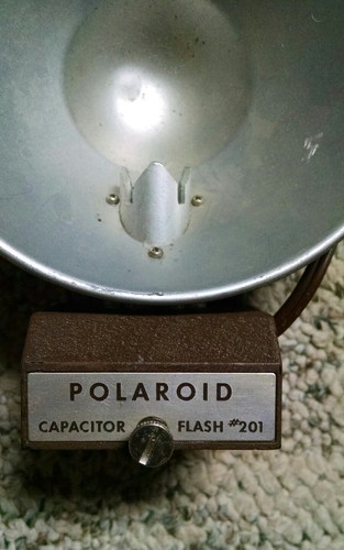 Vintage POLAROID Capacitor Flash Model 201 collectible camera Photography