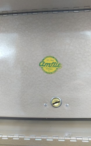 VINTAGE METAL AMFILE 45 RECORD CARRY CASE TOTE with Fox Dual 8 Photo Reel Cases