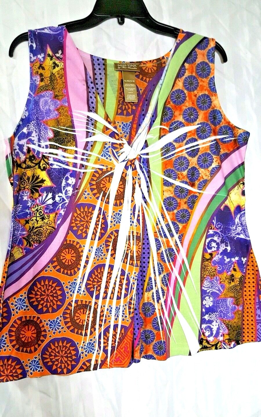 MISS TINA Ladies Sleeveless Blouse Size XL ,XG(16-18)