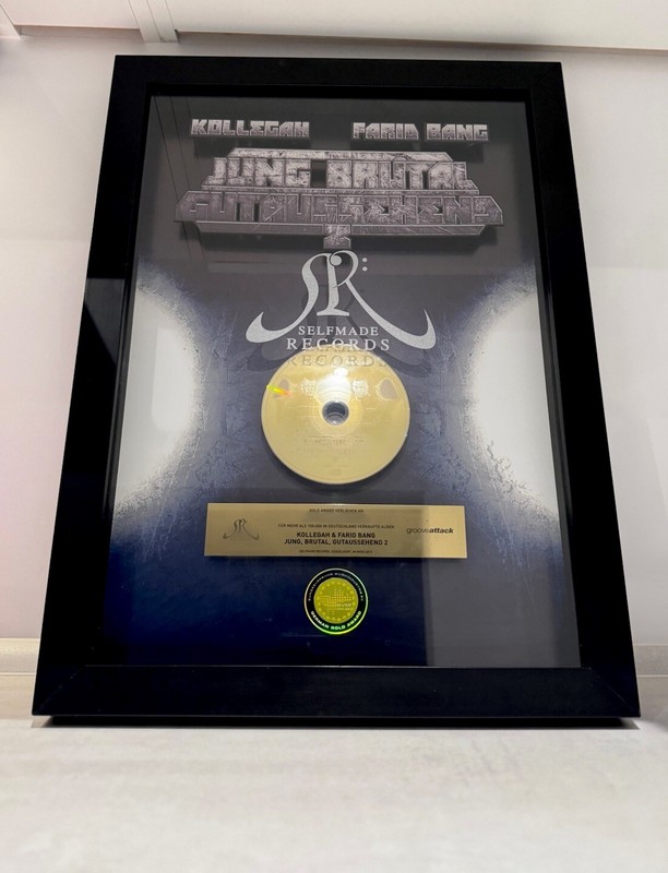 ! SammlerstÃCk ! Originale Schallplatte / Cd / Gold Award-Kollegah & Farid Bang