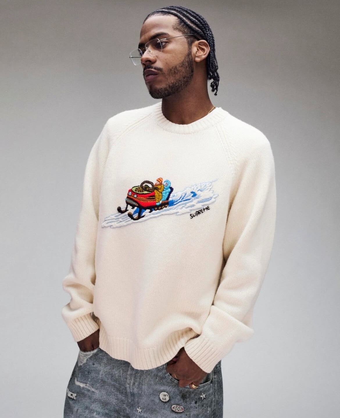 Supreme Snowmobile Sweater White XL in Hand | eBay Supreme Snowmobile Sweater White XL in Hand | eBay