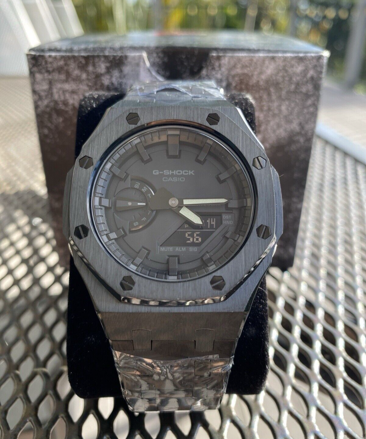 Pre-owned Casio G-shock Ga2100 Custom Mod All Black Color