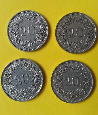 Switzerland Coins 1903 37 39  1927 1944 1951 and 1959 B Rare Lot of 12 Rappen