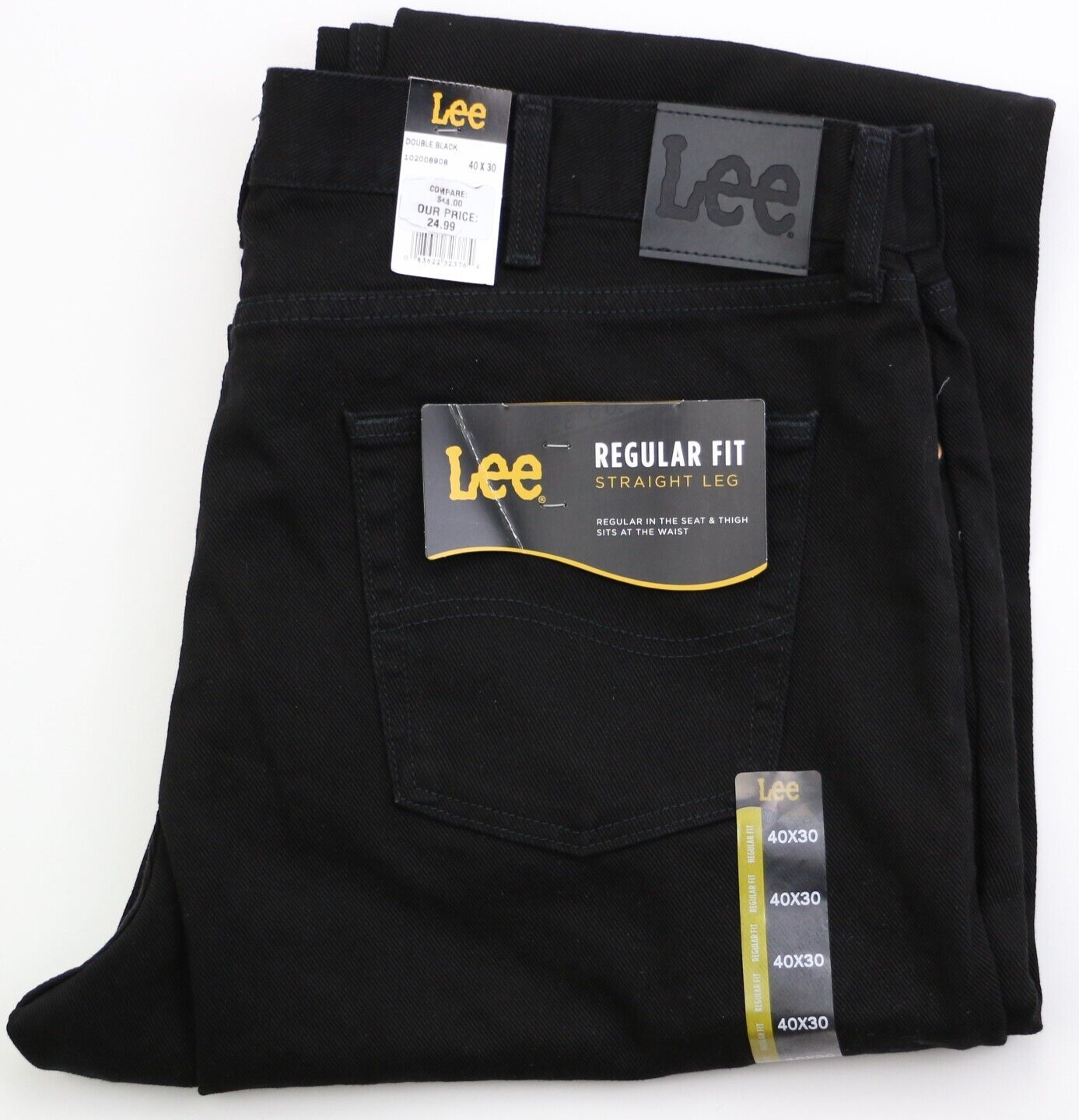 

Мужские джинсы прямого кроя Lee Regular Fit, размер W40 L30, черный цвет, новинка