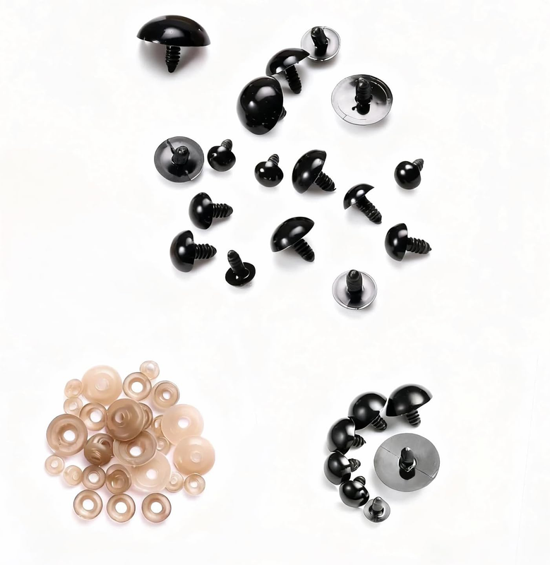80PCS Large Plastic Safety Eyes, for Stuffed Animals Craft Crochet Dolls Eyes, f