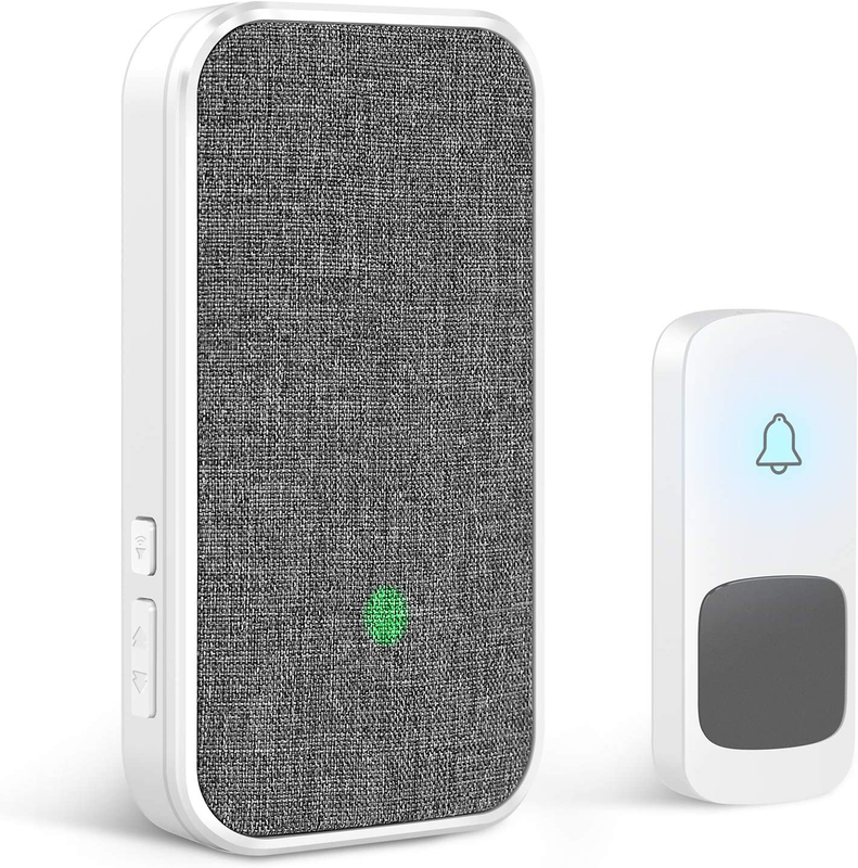 Wireless Doorbell, Remote Door Bell Ringer Wireless Long Range 1300FT with Fabri