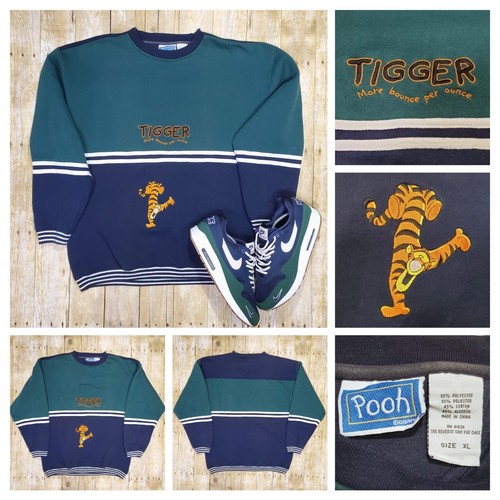 超希少 USA製 90s ディズニー TIGGER スウェット ヘインズ Old Disney スウェット tigger ティガー 古着 ディズニー