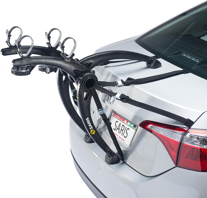 Bike Racks, Bones Car Trunk Bicycle Rack Carrier, Mounts 2 Bikes, Black