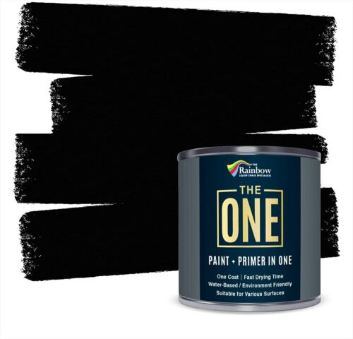THE ONE Paint and Primer: Charcoal, Gloss Finish, 1 Liter - House Paint