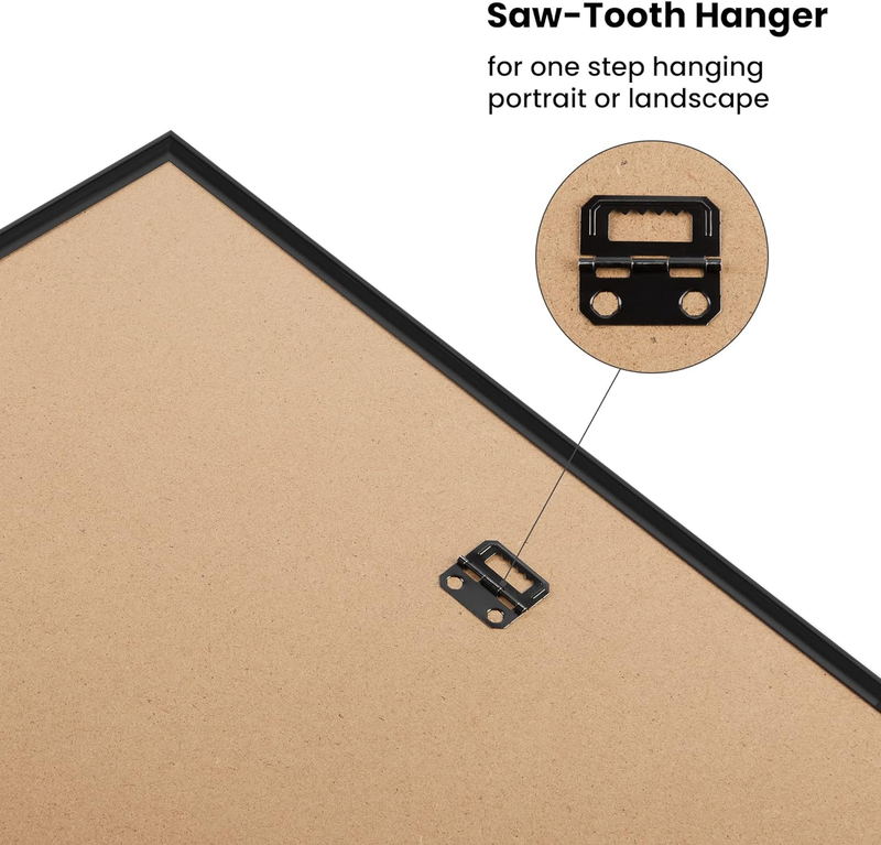 11X17 Picture Frame Black 3 Pack, 11 X 17 Frame for Horizontal or Vertical Wall 