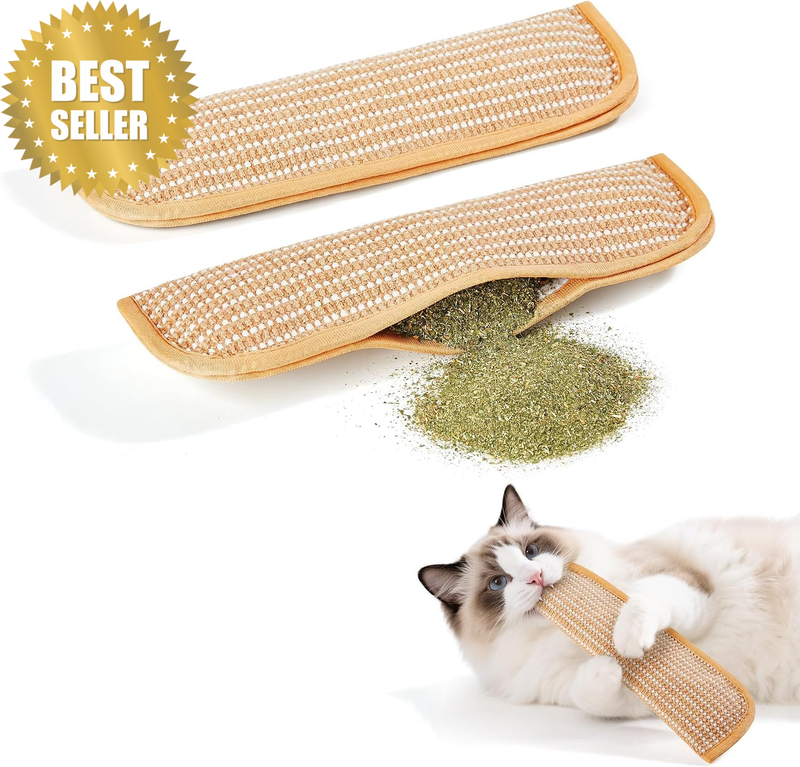 Cat Toys Pack of 2 with 6000Mg A+ Organic Catnip, Soft Sisal Material Indoor Kit