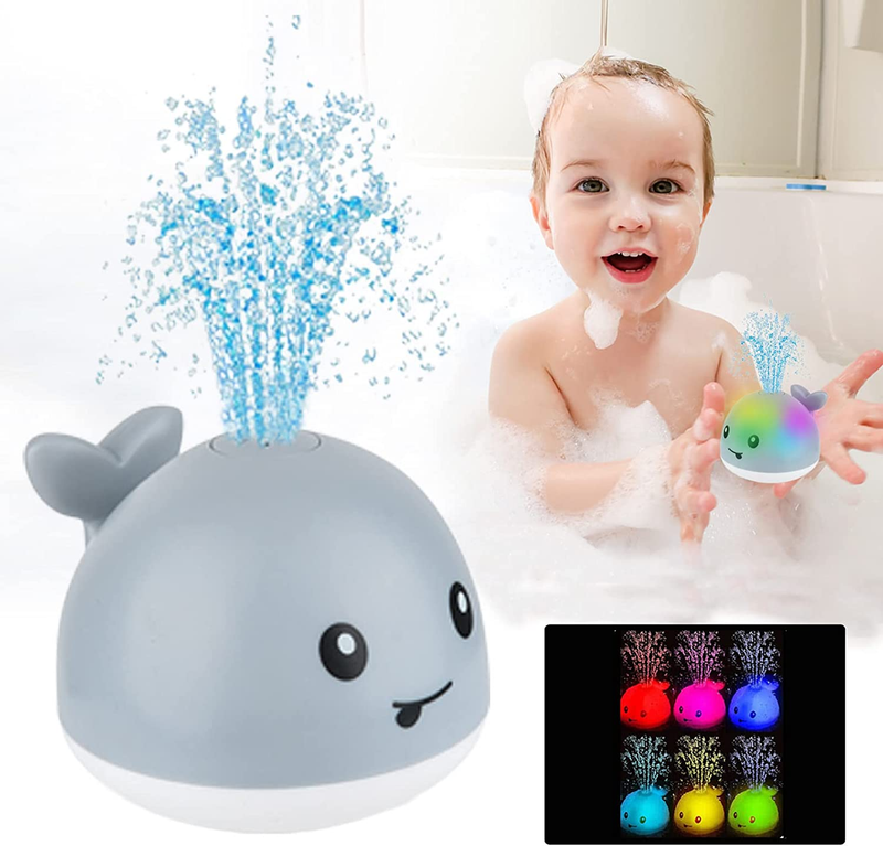 Baby Bath Toys-Light up Bath Toys Whale Baby Toys Automatic Sprinkler New