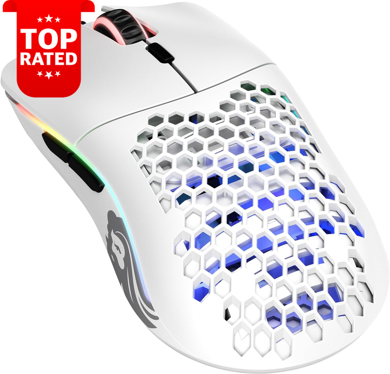 Model O Gaming Mouse 67G White RGB Honeycomb Wired 8000 DPI Ultralight