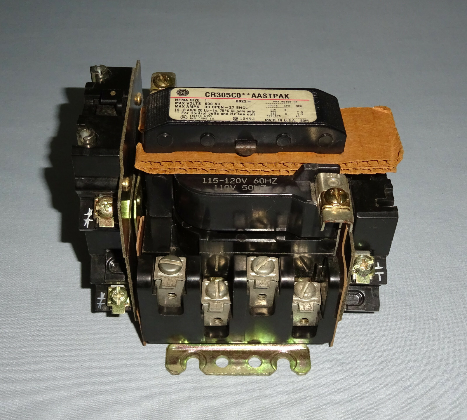 General Electric CR305C002AASTPAK Contactor CR305C0**AASTPAK