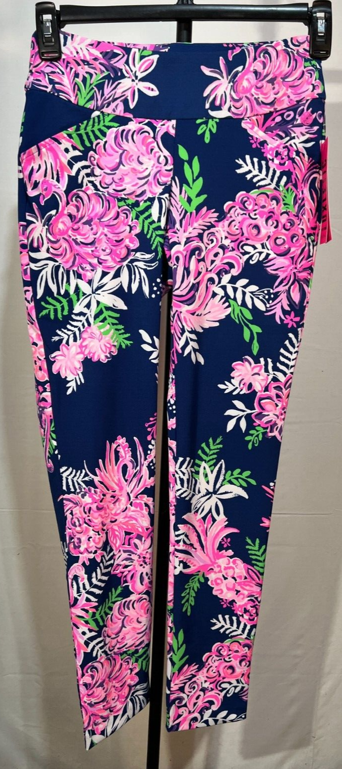 Lilly Pulitzer Corso Women Pants Size 0 RN#88189 Blue Pink