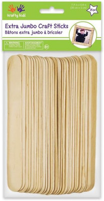 Multicraft Imports Extra Jumbo Craft Sticks-Natural 7.9 Inch X 0.8 Inch 25/Pk