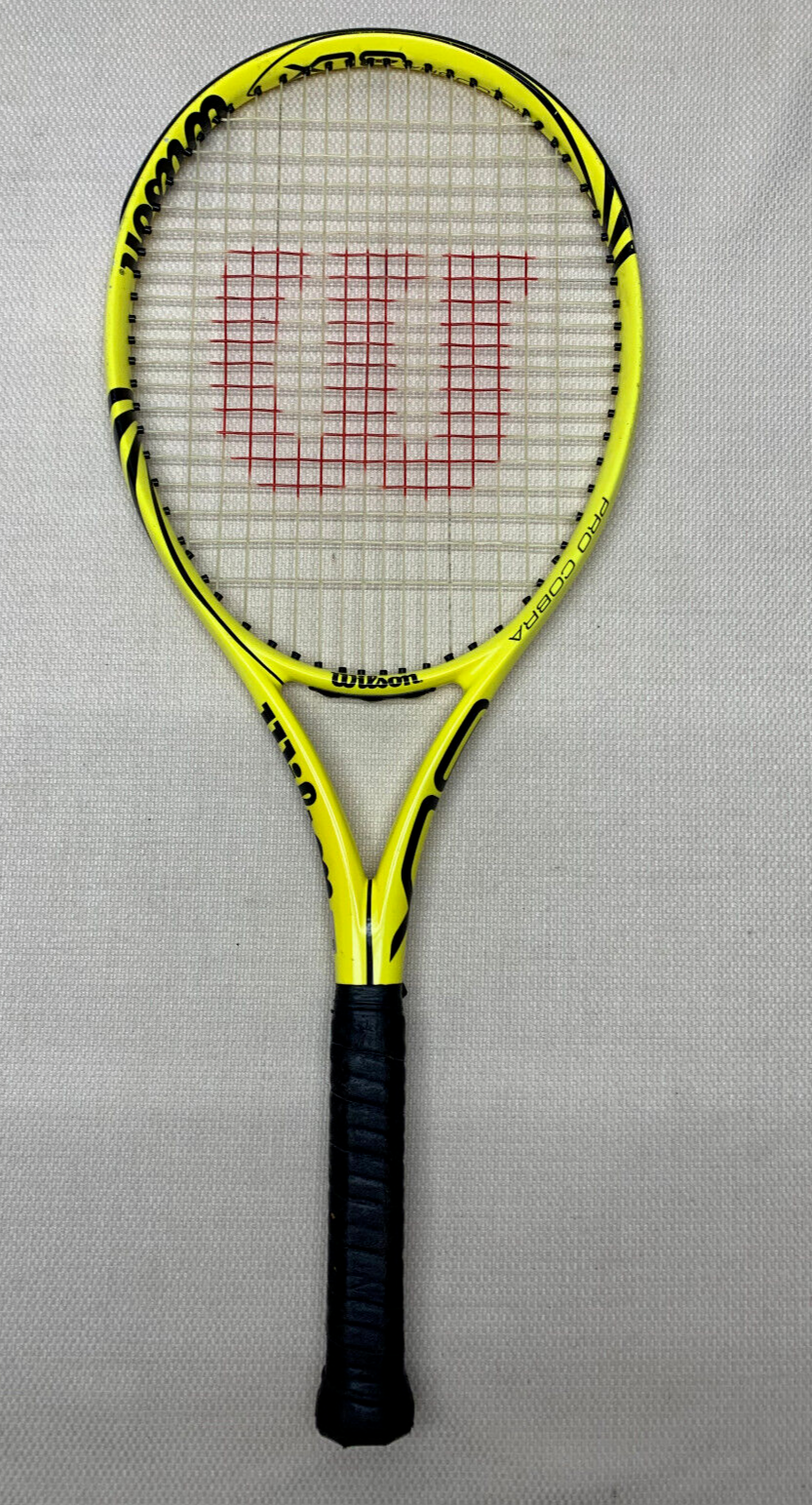 Wilson Cobra テニスラケット ミッドサイズ 4 1/4 Vintage Wilson Cobra Midsize PWS Tennis Racquet with Soft