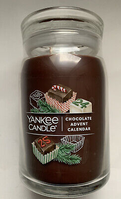 Yankee Candle CHOCOLATE ADVENT CALENDAR 20 oz. LARGE JAR HTF HOLIDAY SCENT