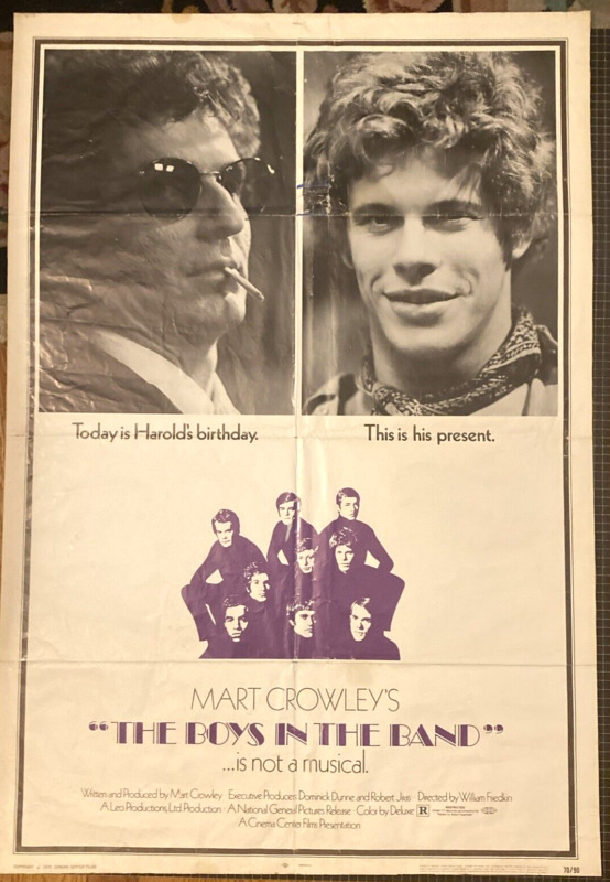 The Boys In The Band 1970 Original 27x41 Poster Iconic Gay Film William Friedkin