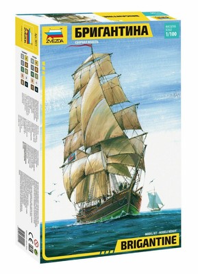 Zvezda 9011 Anglais Beau Voilier Brigantine Plastique Kit 1:100 Neuf