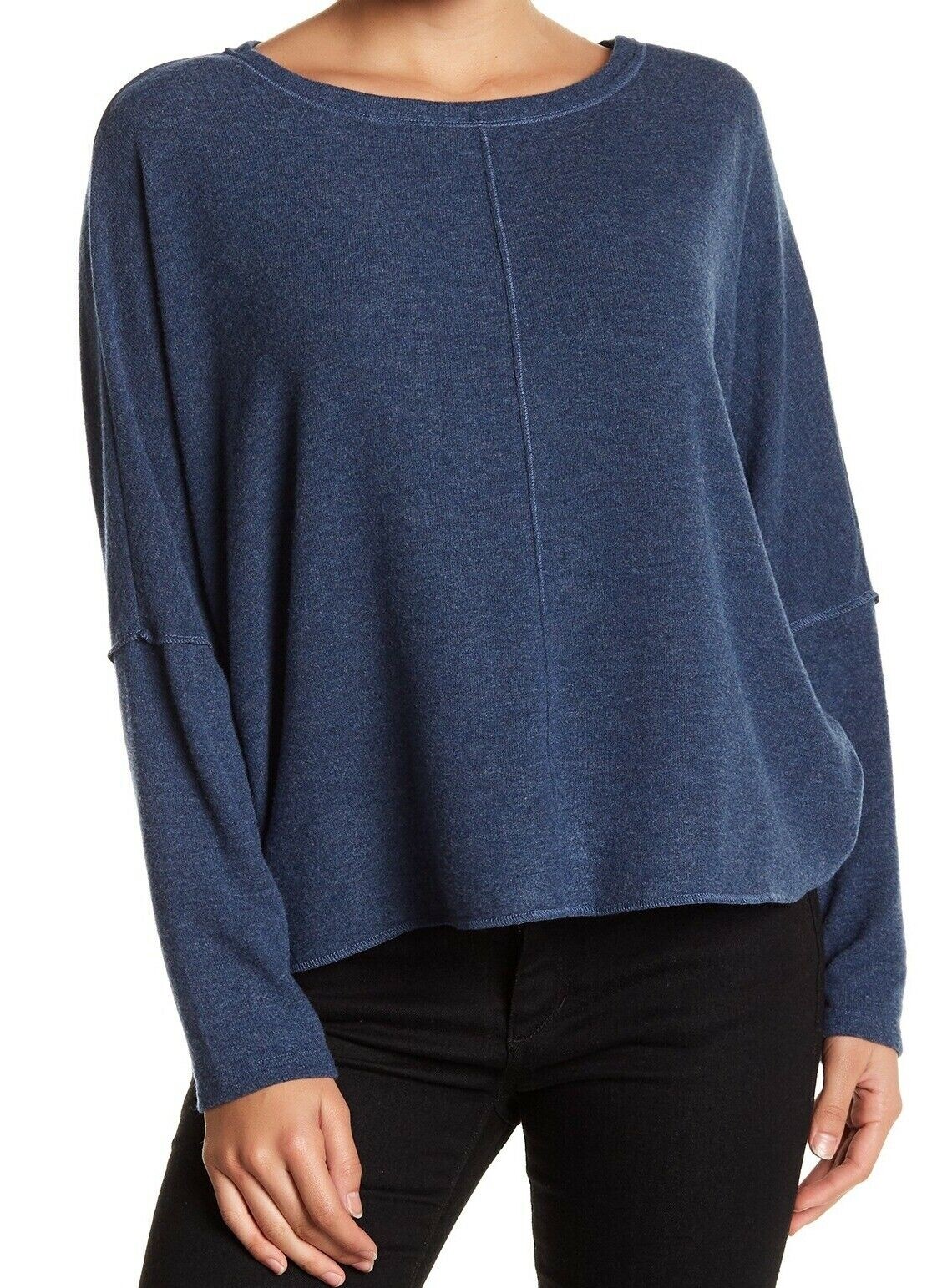 H By Bordeaux 164564 Women's Dolman Sleeve Sweater Petite Blue Sz. PXL